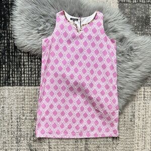 STELLA COVE Girls Pink Geometric Design With Gold Sequin Accent Neckline Size 14